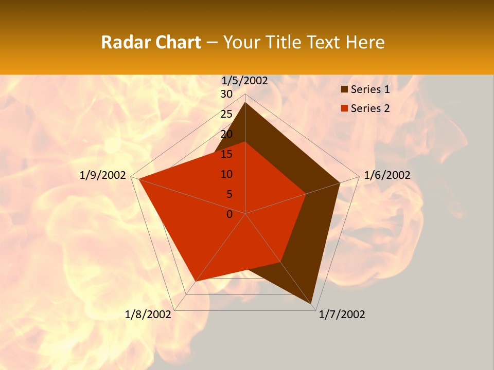 A Bunch Of Fire Flames With A Black Background PowerPoint Template