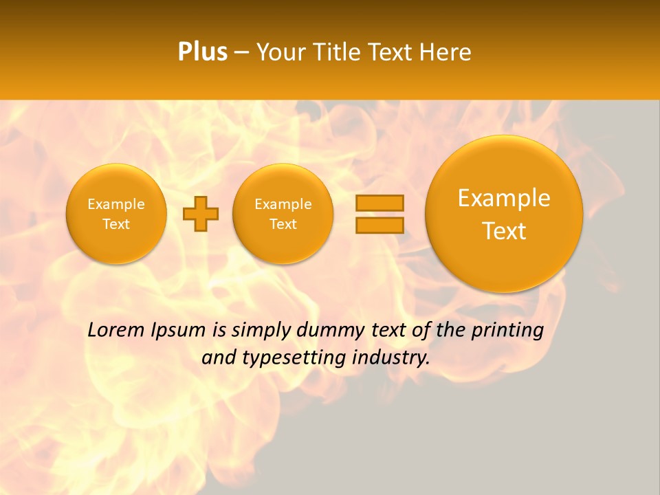 A Bunch Of Fire Flames With A Black Background PowerPoint Template