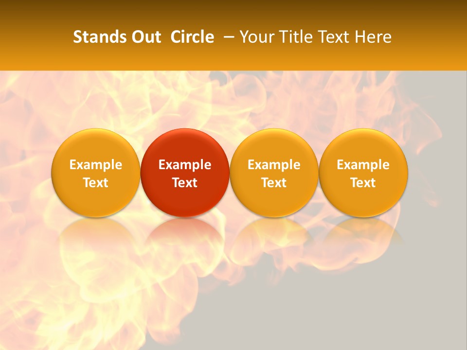 A Bunch Of Fire Flames With A Black Background PowerPoint Template