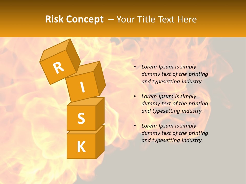 A Bunch Of Fire Flames With A Black Background PowerPoint Template