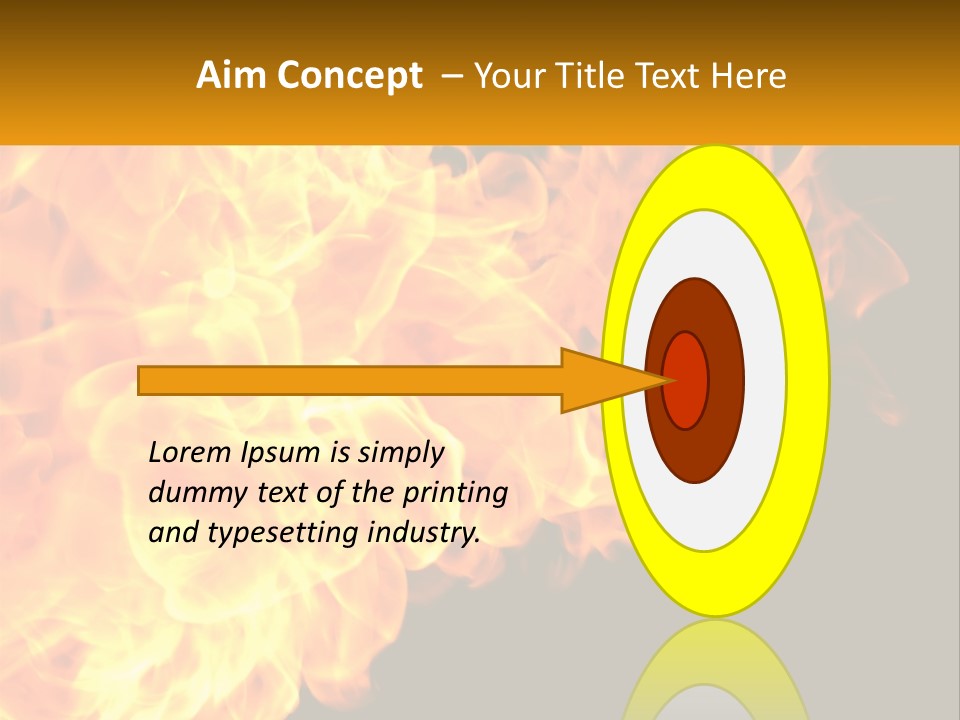 A Bunch Of Fire Flames With A Black Background PowerPoint Template