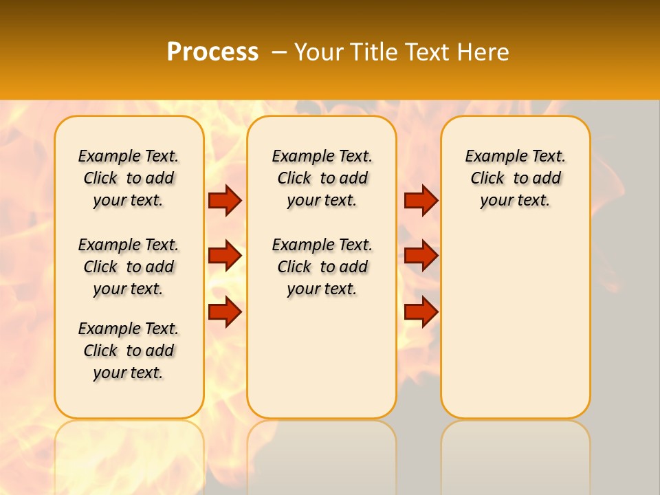 A Bunch Of Fire Flames With A Black Background PowerPoint Template