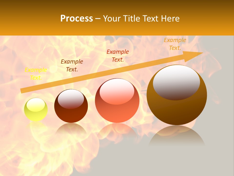 A Bunch Of Fire Flames With A Black Background PowerPoint Template
