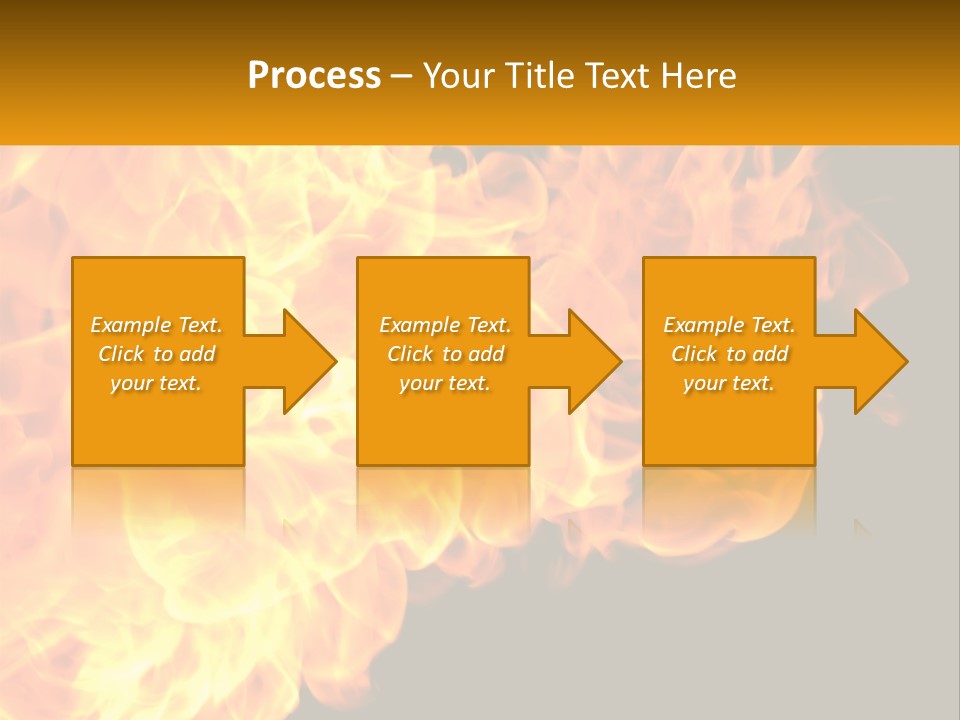 A Bunch Of Fire Flames With A Black Background PowerPoint Template