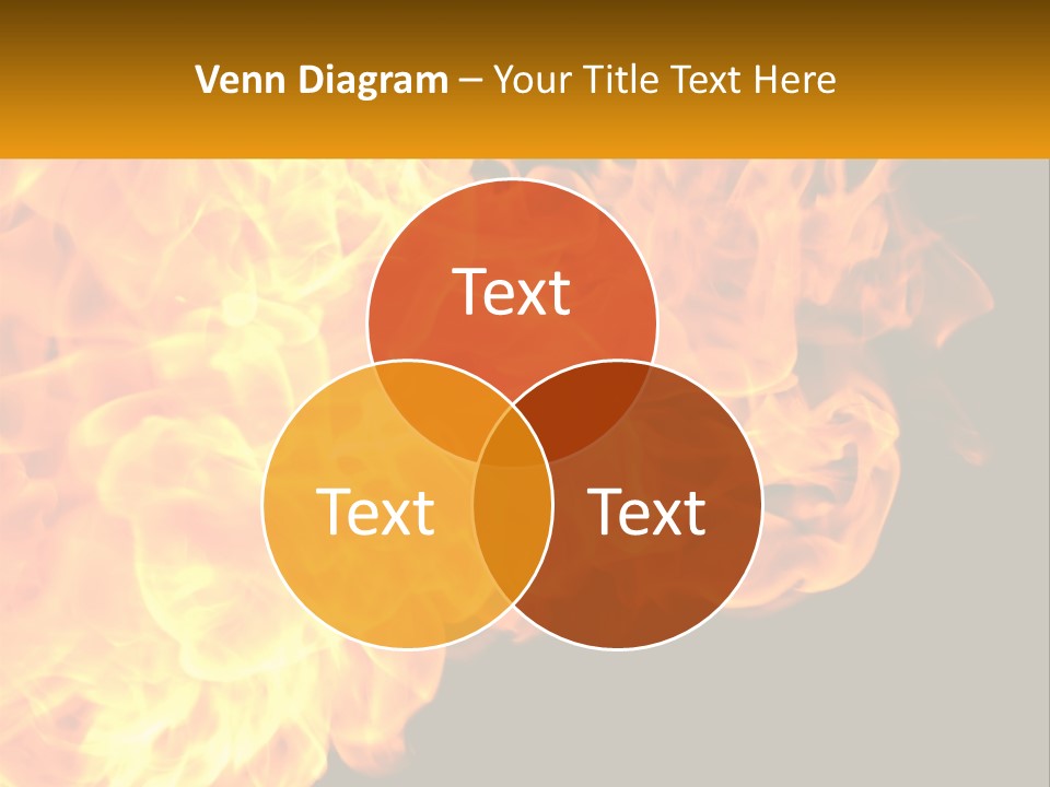 A Bunch Of Fire Flames With A Black Background PowerPoint Template