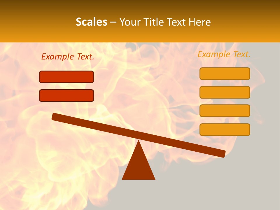 A Bunch Of Fire Flames With A Black Background PowerPoint Template