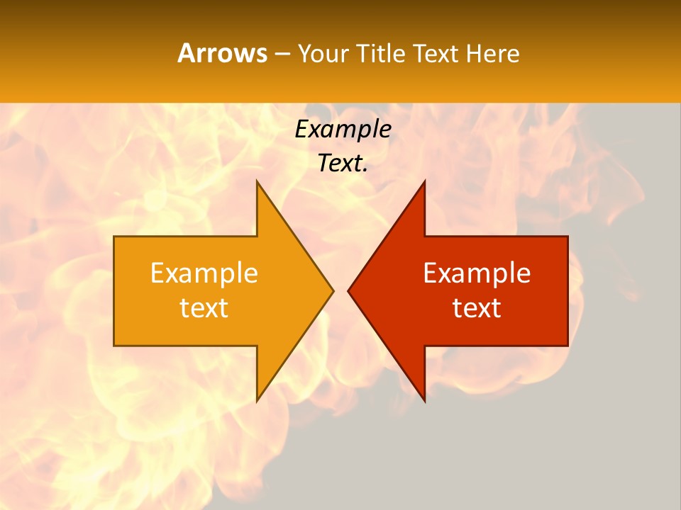 A Bunch Of Fire Flames With A Black Background PowerPoint Template