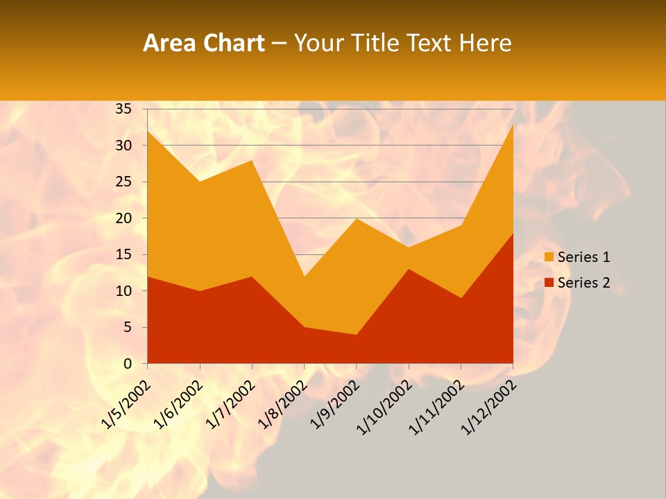 A Bunch Of Fire Flames With A Black Background PowerPoint Template