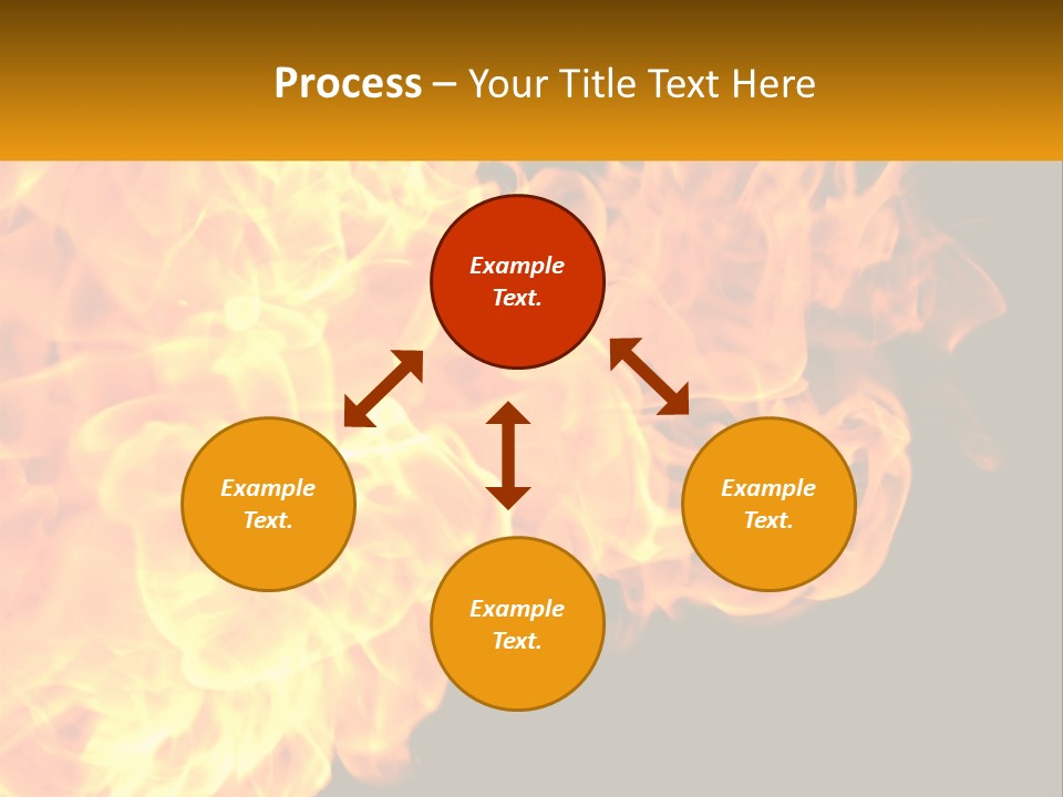 A Bunch Of Fire Flames With A Black Background PowerPoint Template