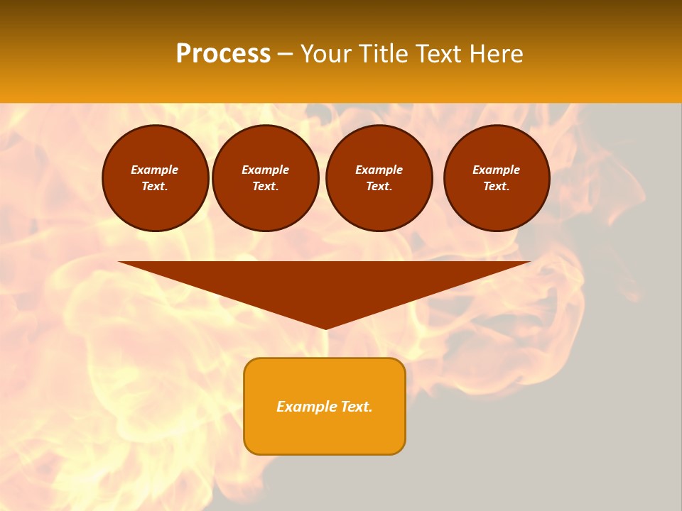 A Bunch Of Fire Flames With A Black Background PowerPoint Template