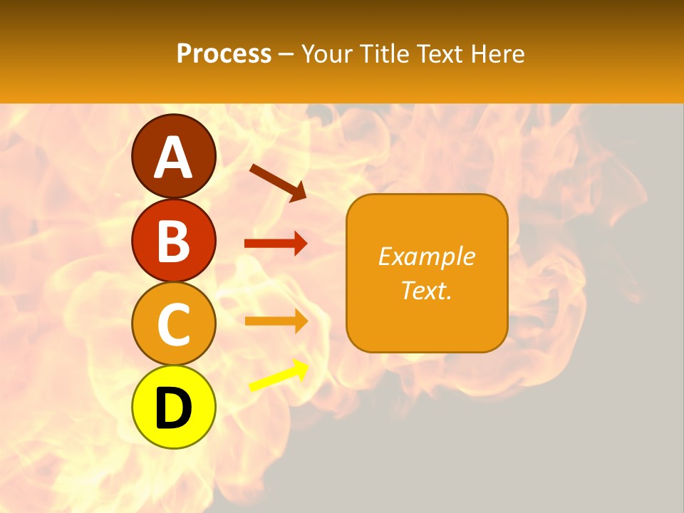 A Bunch Of Fire Flames With A Black Background PowerPoint Template