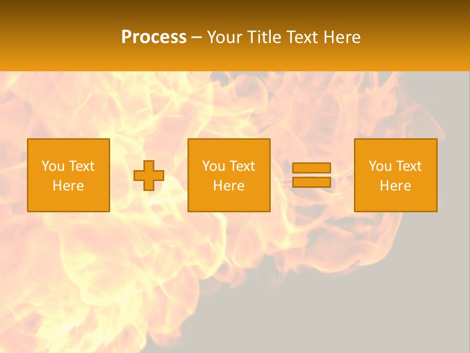 A Bunch Of Fire Flames With A Black Background PowerPoint Template
