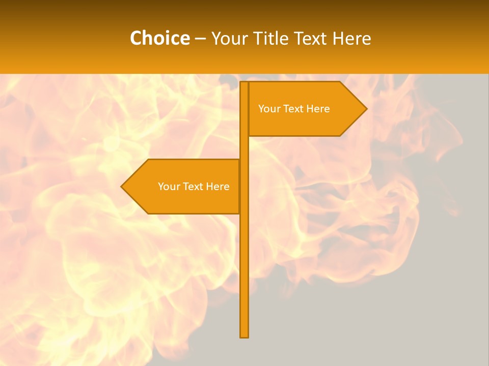 A Bunch Of Fire Flames With A Black Background PowerPoint Template