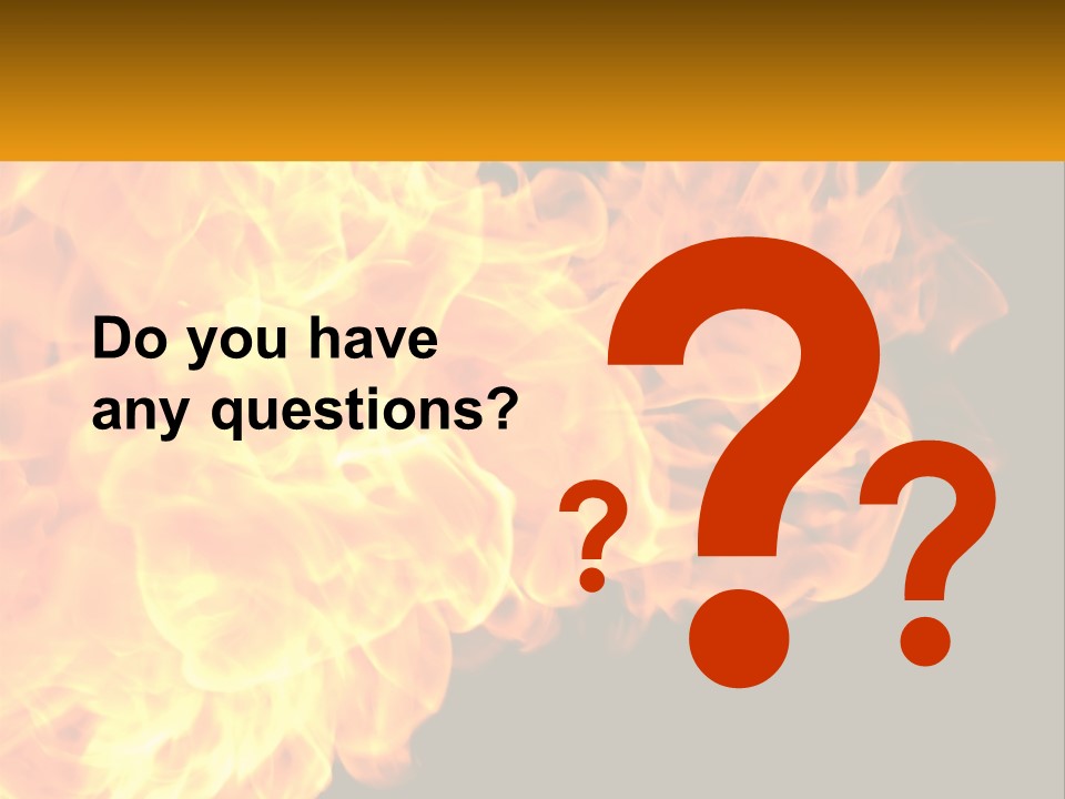 A Bunch Of Fire Flames With A Black Background PowerPoint Template