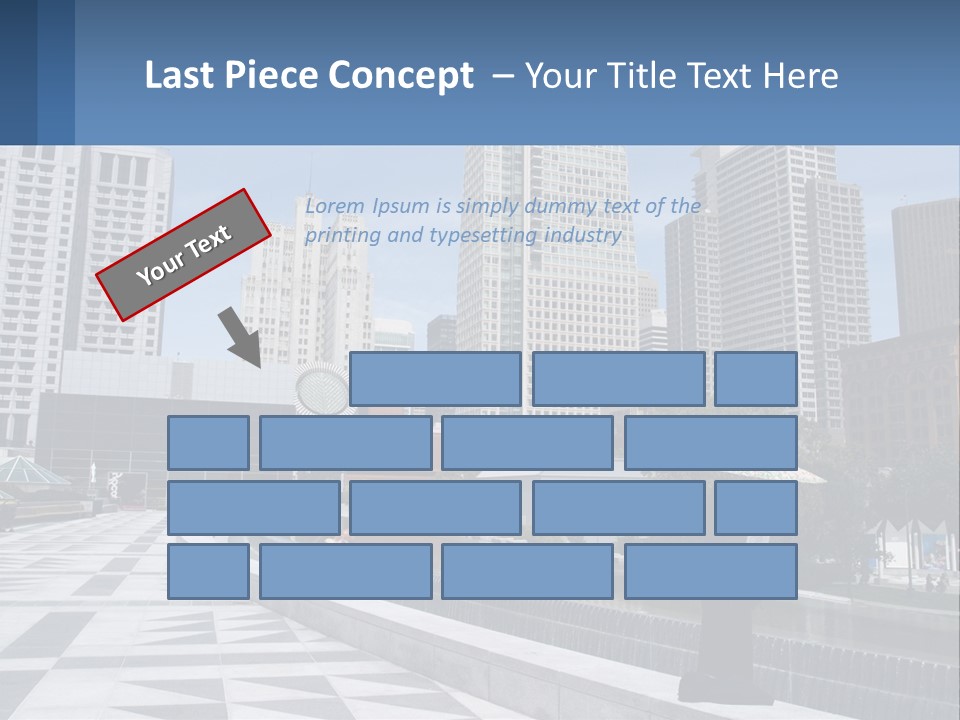 A Woman Holding An Umbrella In Front Of A Cityscape PowerPoint Template