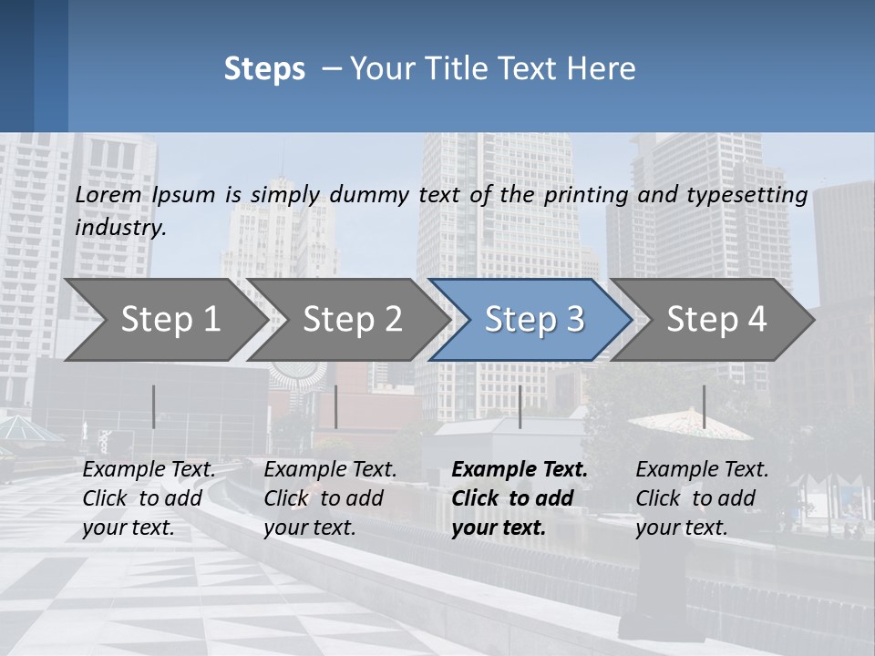 A Woman Holding An Umbrella In Front Of A Cityscape PowerPoint Template