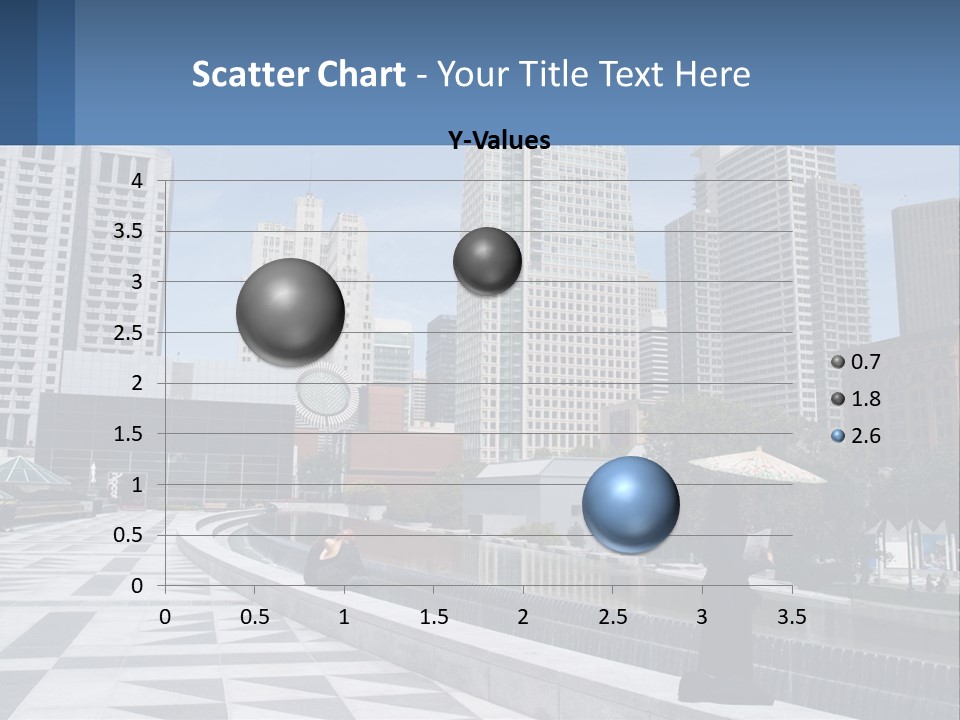 A Woman Holding An Umbrella In Front Of A Cityscape PowerPoint Template