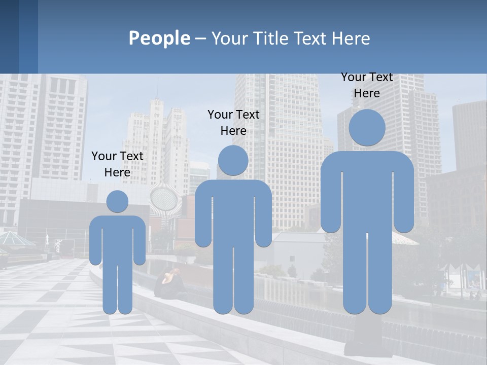 A Woman Holding An Umbrella In Front Of A Cityscape PowerPoint Template