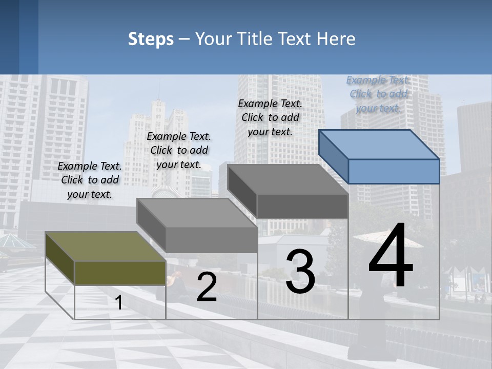 A Woman Holding An Umbrella In Front Of A Cityscape PowerPoint Template