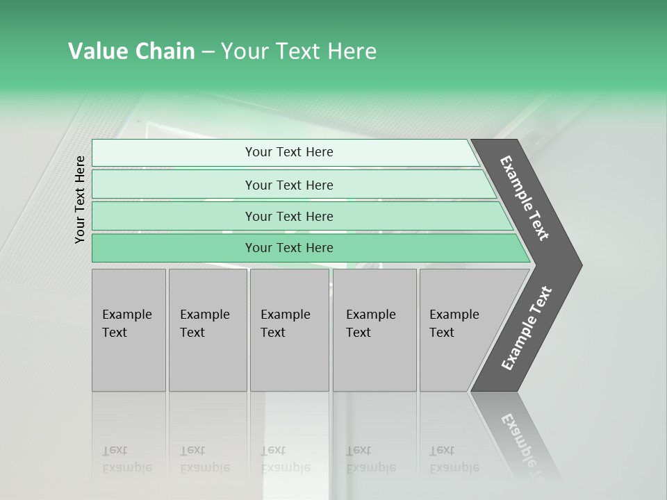 A Green And White Sign Hanging From A Ceiling PowerPoint Template