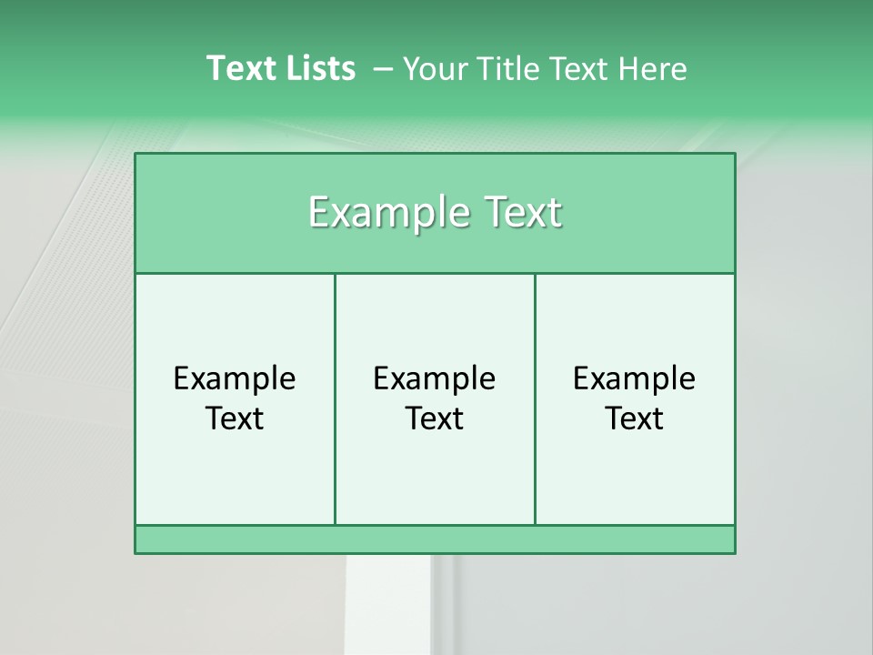 A Green And White Sign Hanging From A Ceiling PowerPoint Template
