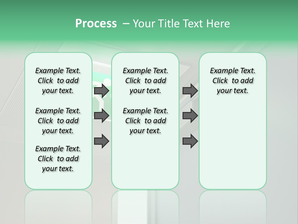 A Green And White Sign Hanging From A Ceiling PowerPoint Template