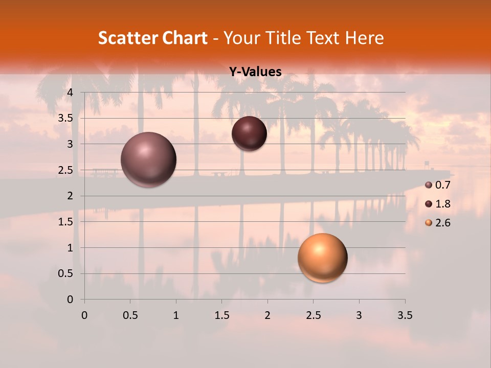 Palm Trees Are Reflected In The Water At Sunset PowerPoint Template