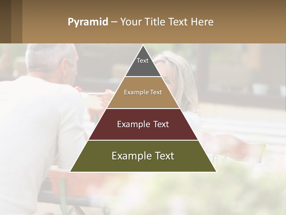 A Man And A Woman Sitting At A Table Eating Food PowerPoint Template