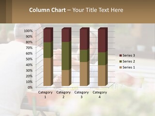 A Man And A Woman Sitting At A Table Eating Food PowerPoint Template