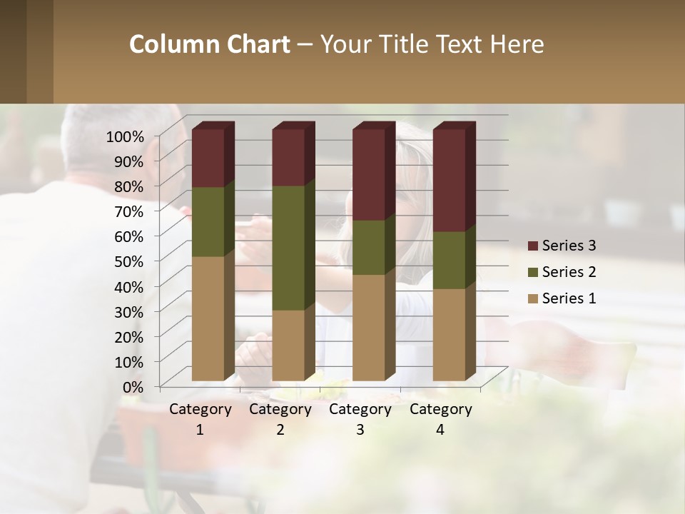 A Man And A Woman Sitting At A Table Eating Food PowerPoint Template