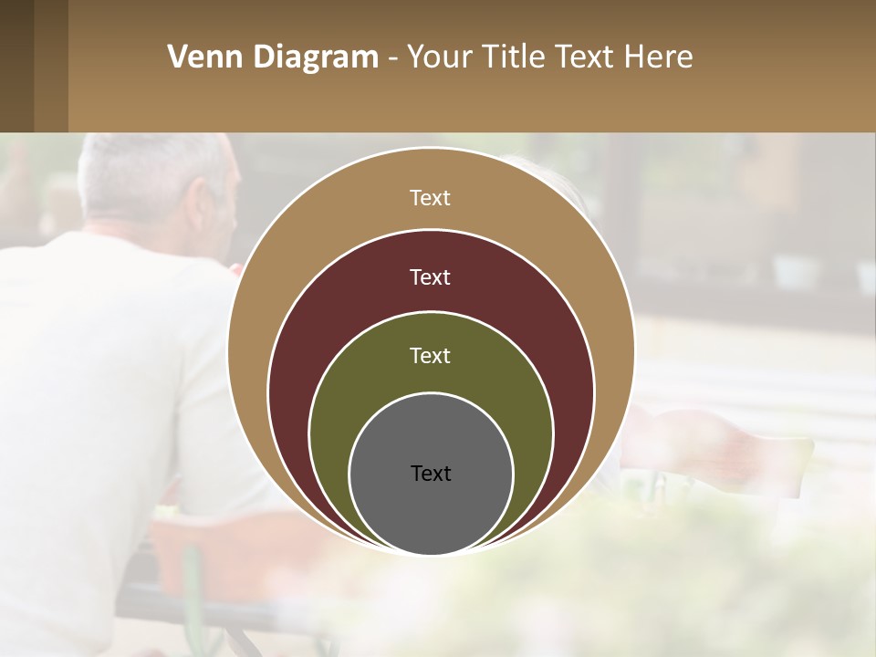 A Man And A Woman Sitting At A Table Eating Food PowerPoint Template
