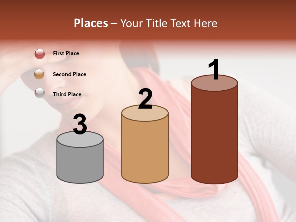 A Woman Holding Her Head In Her Hands PowerPoint Template