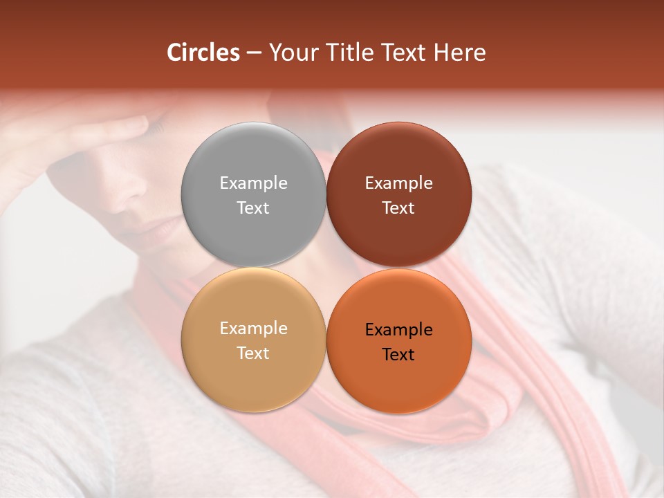 A Woman Holding Her Head In Her Hands PowerPoint Template