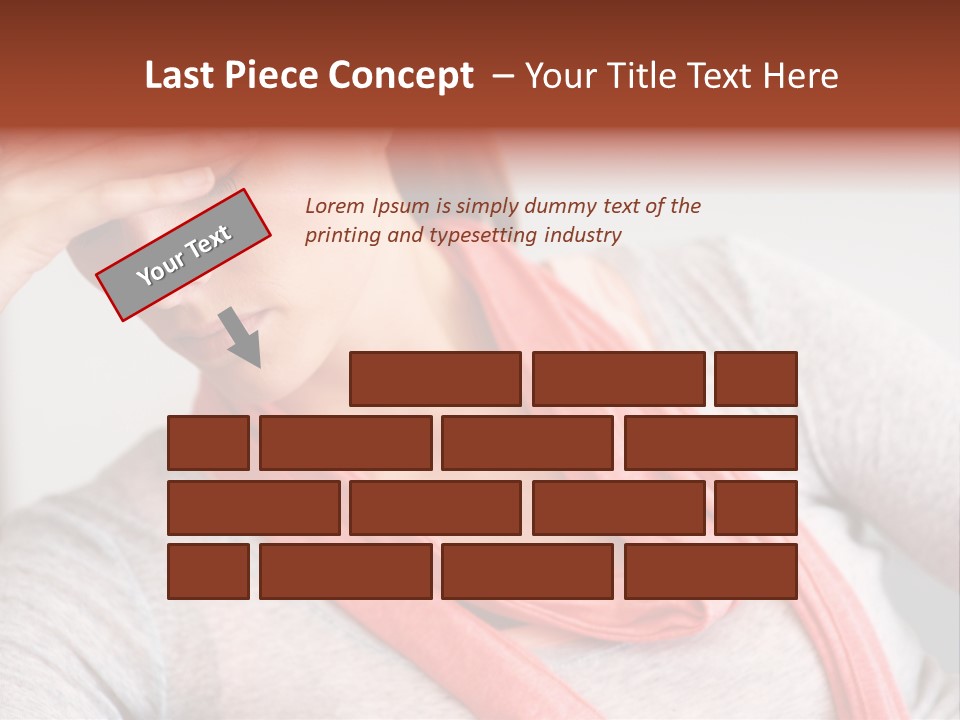 A Woman Holding Her Head In Her Hands PowerPoint Template