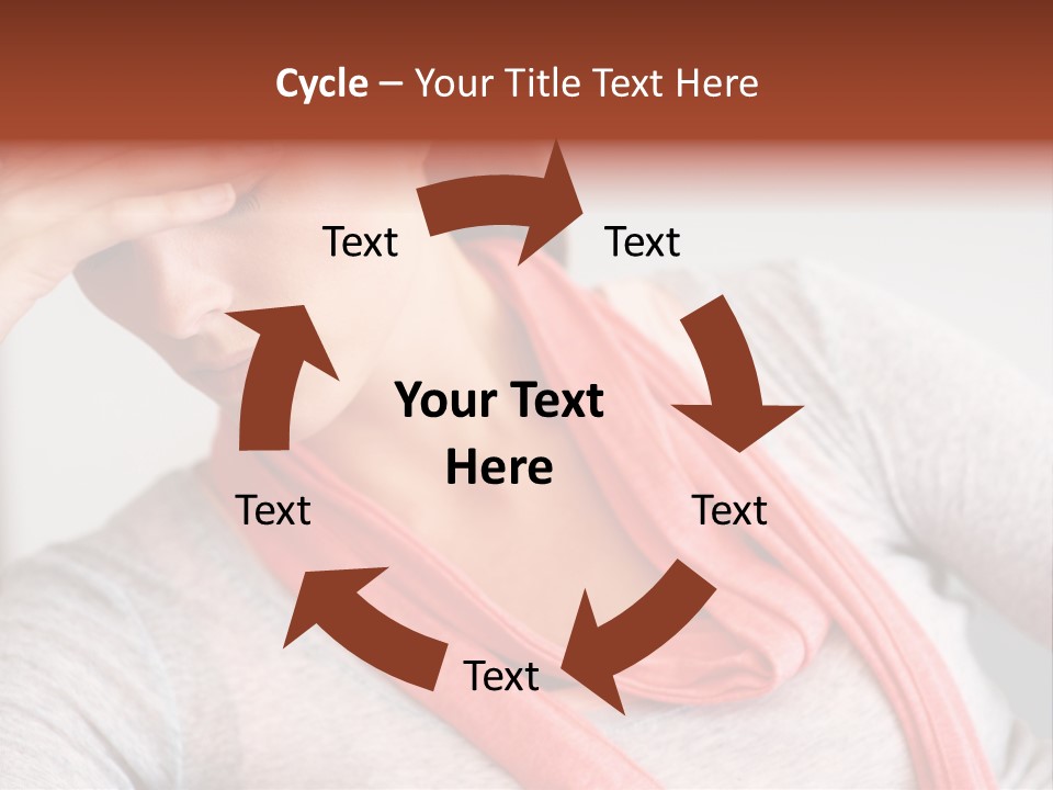 A Woman Holding Her Head In Her Hands PowerPoint Template
