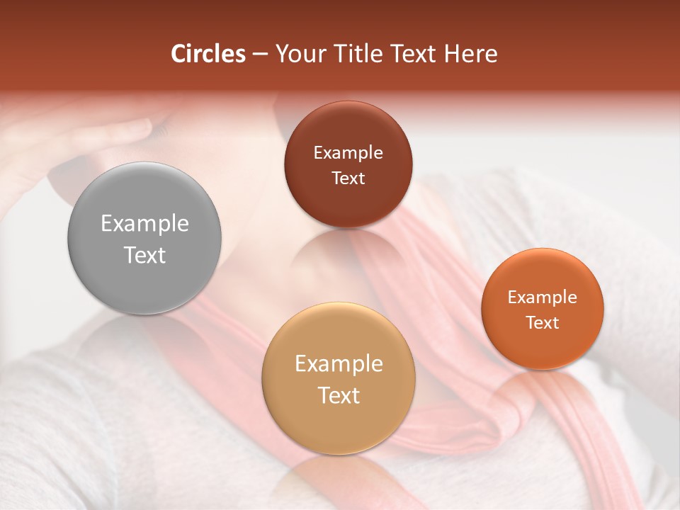 A Woman Holding Her Head In Her Hands PowerPoint Template