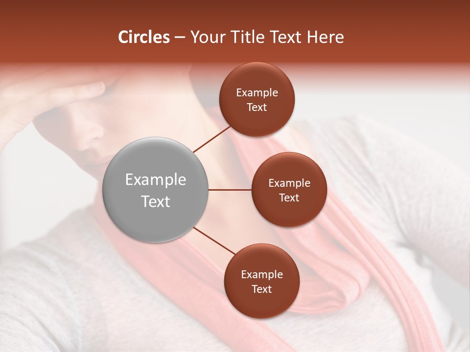 A Woman Holding Her Head In Her Hands PowerPoint Template