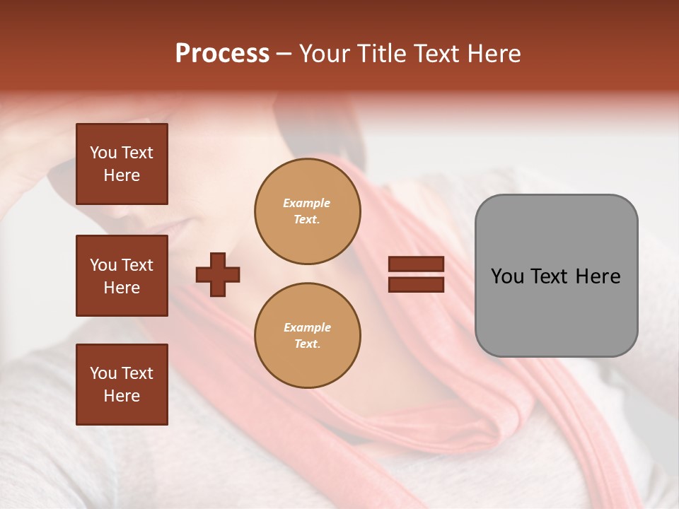 A Woman Holding Her Head In Her Hands PowerPoint Template