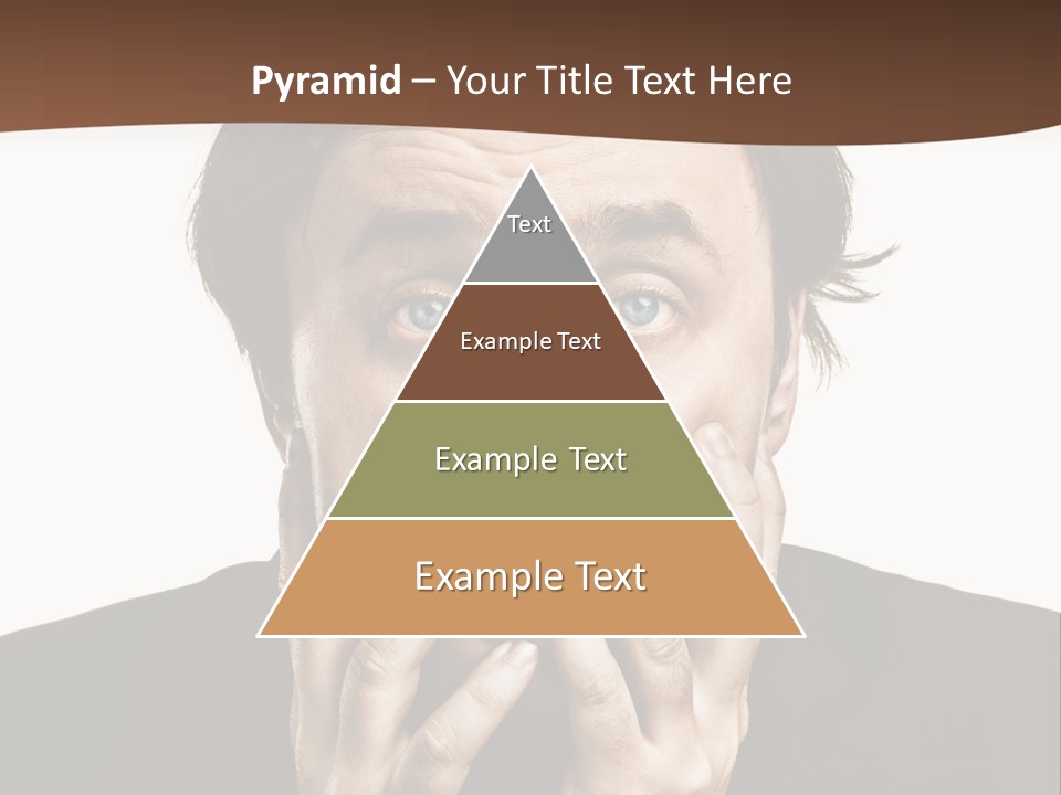 A Man In A Suit Covers His Mouth With His Hands PowerPoint Template