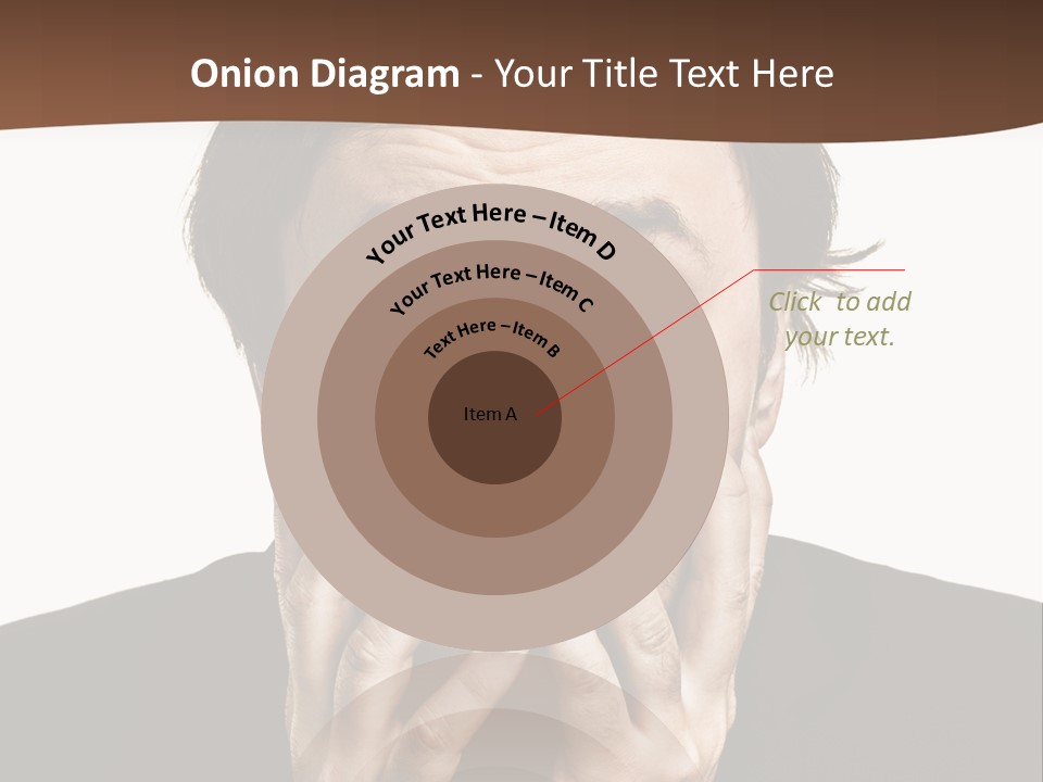A Man In A Suit Covers His Mouth With His Hands PowerPoint Template
