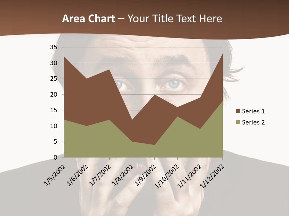 A Man In A Suit Covers His Mouth With His Hands PowerPoint Template