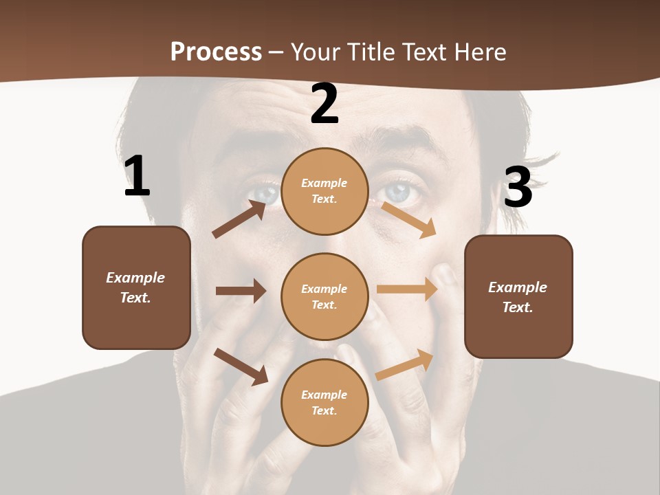 A Man In A Suit Covers His Mouth With His Hands PowerPoint Template