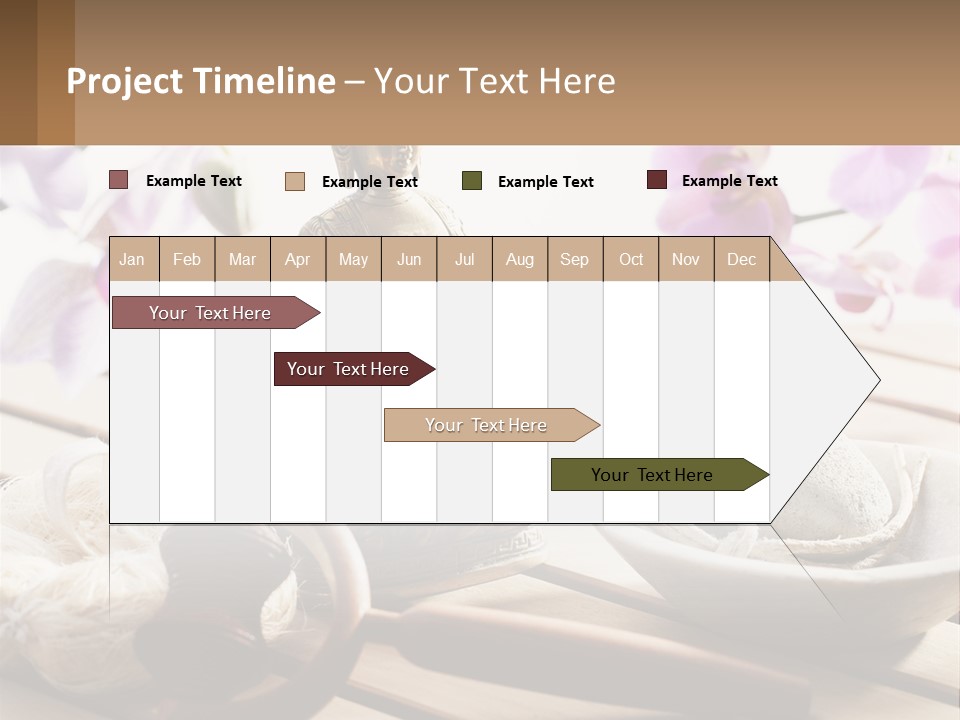 A Buddha Statue Sitting On Top Of A Wooden Table PowerPoint Template