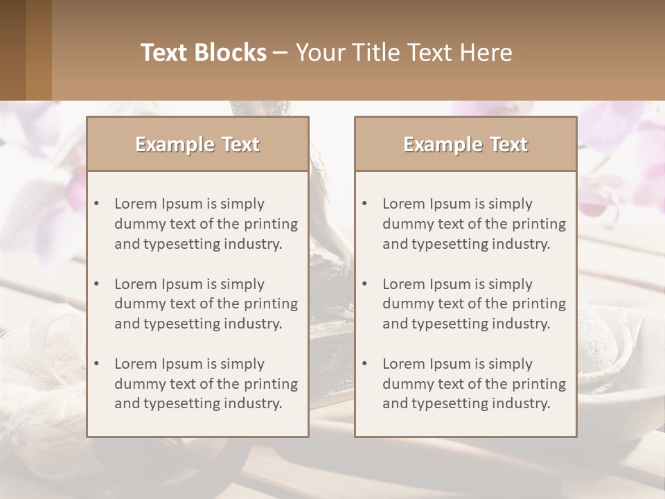 A Buddha Statue Sitting On Top Of A Wooden Table PowerPoint Template