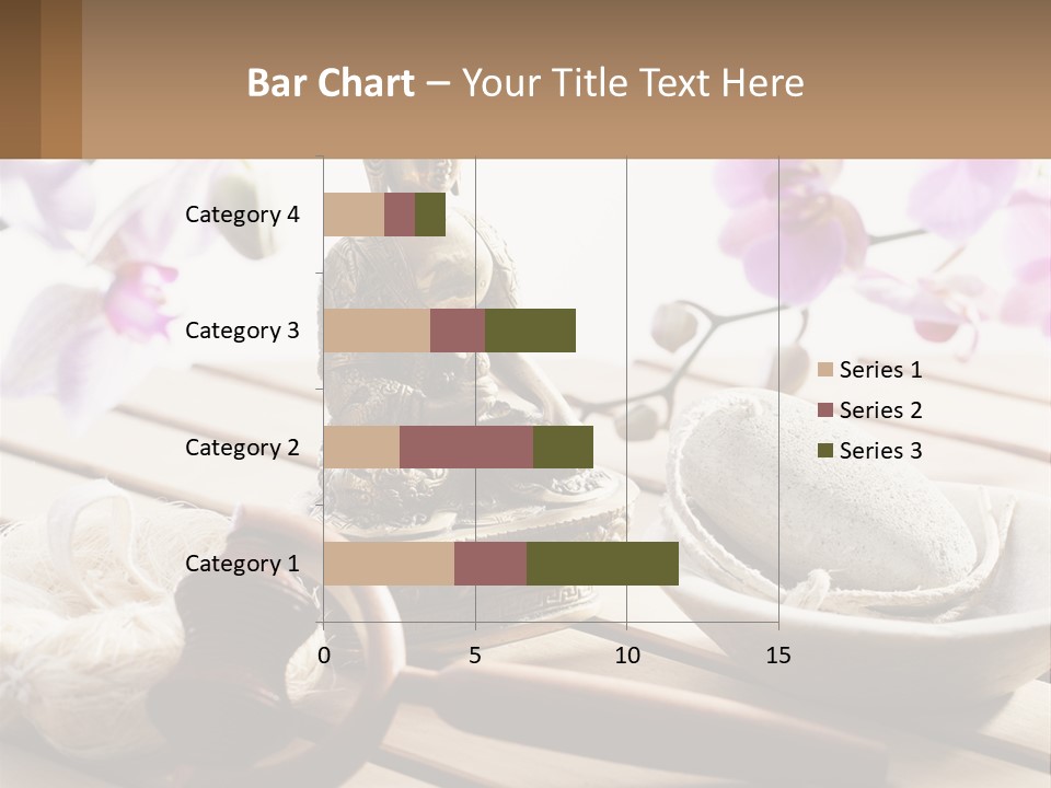 A Buddha Statue Sitting On Top Of A Wooden Table PowerPoint Template