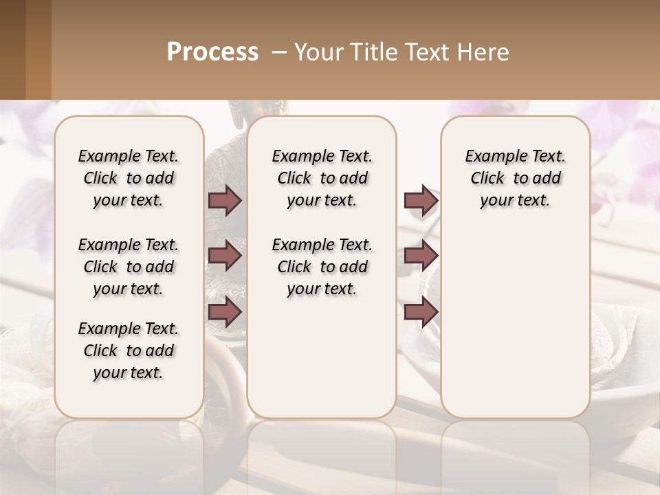 A Buddha Statue Sitting On Top Of A Wooden Table PowerPoint Template