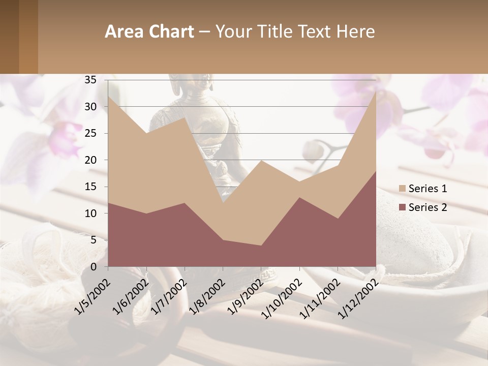 A Buddha Statue Sitting On Top Of A Wooden Table PowerPoint Template