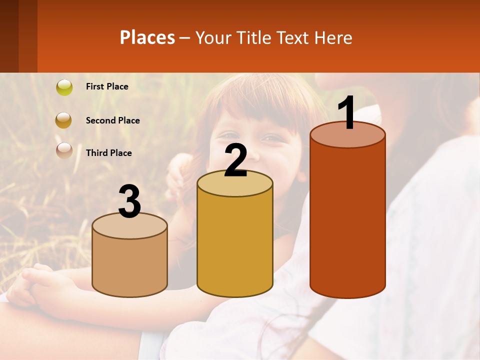 A Woman Sitting Next To A Little Girl In A Field PowerPoint Template