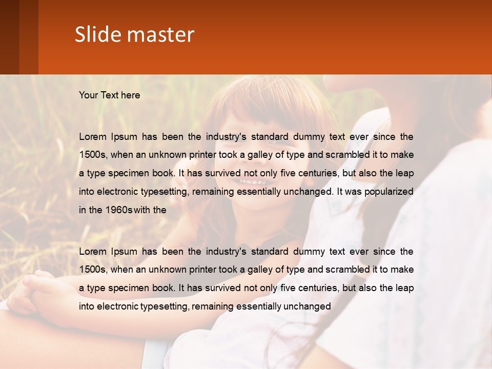 A Woman Sitting Next To A Little Girl In A Field PowerPoint Template