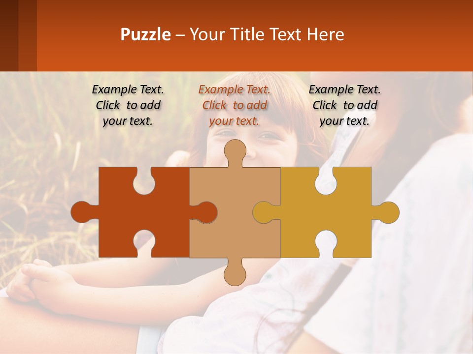 A Woman Sitting Next To A Little Girl In A Field PowerPoint Template